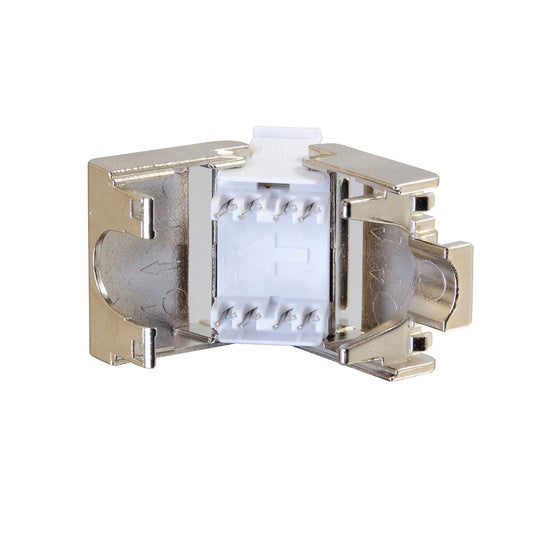 Legrand - Ortronics KSFTP625 | Techchoice/Keystone Series, Jack, Cat 6, 1-Port, Shielded, Rear Loading, Silver, 0.63 H x 0.55 W x 1.56 in. D