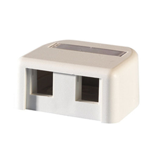 Legrand - Ortronics KSSMB2-88 | TechChoice Surface Mount Box with Label Field, 2-Port, Cloud White