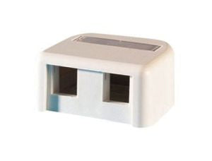 Legrand - Ortronics KSSMB2-88 | TechChoice Surface Mount Box with Label Field, 2-Port, Cloud White