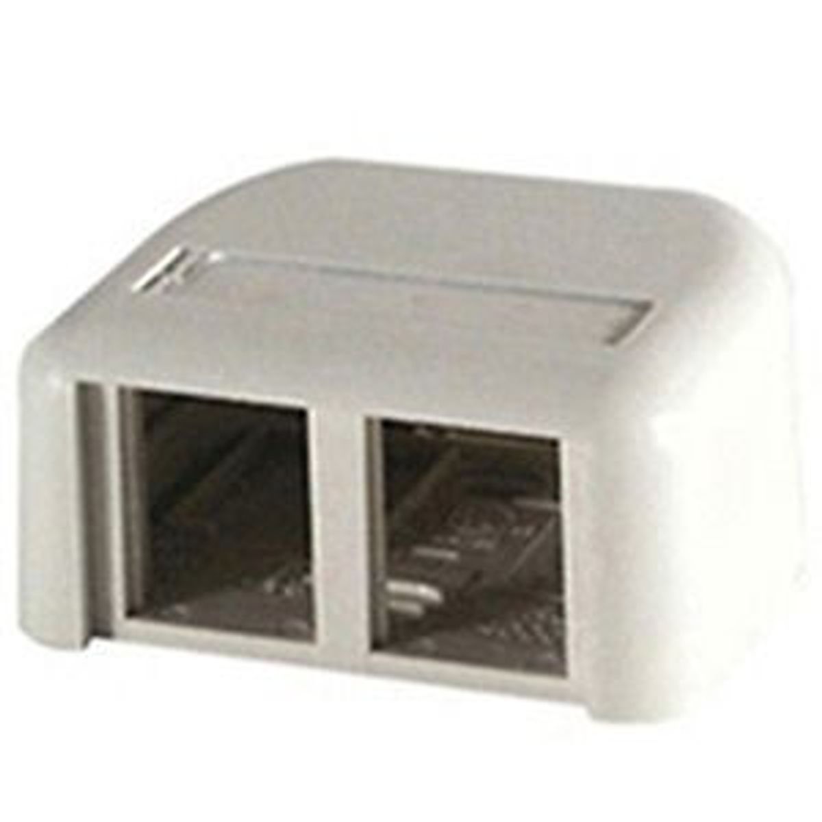Legrand - Ortronics KSSMB2 | TechChoice Surface Mount Box with Label Field, 2-Port, Fog White