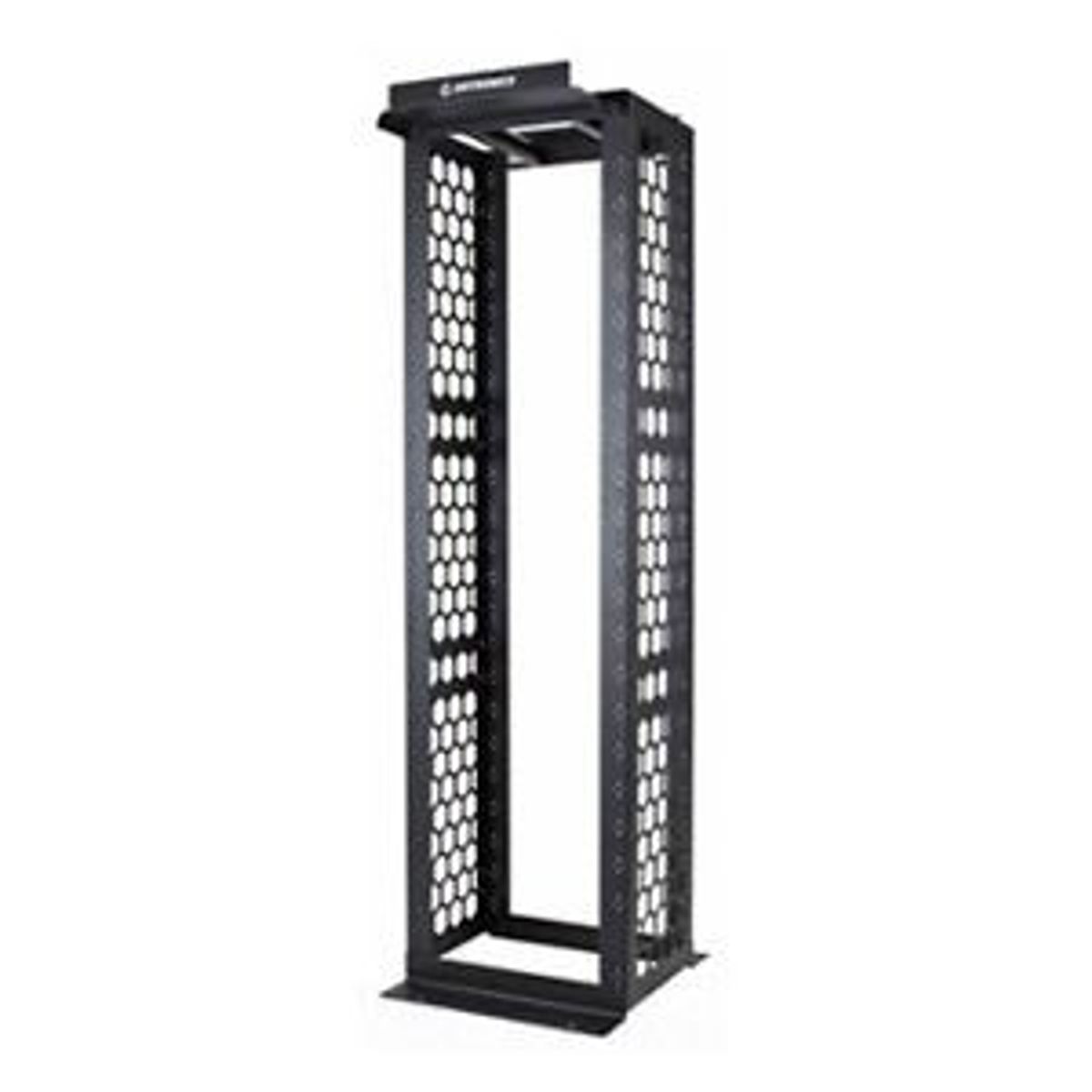 Legrand - Ortronics MM10716 | Mighty MO 10 2-Post Cable Management Rack, Floor Mount, Aluminum, Black, 45 RU