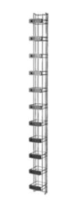 Legrand - Ortronics MM20VML704-B | Legrand, Manager with Latch, Cable Manager, 1 -Sided, Vertical, Black, 77.25 in. H, 4 in. W, 6.12 in. D