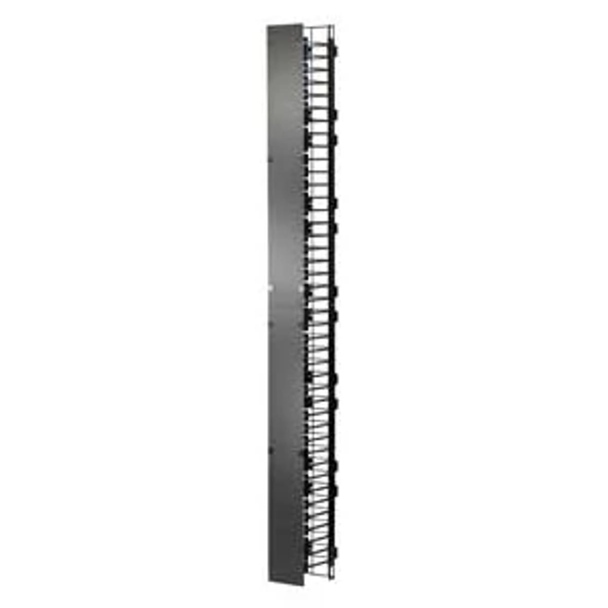 Legrand - Ortronics MM20VMS710-B | Legrand, Manager with Cover, Cable Manager, 1 -Sided, Vertical, Black, 77.25 in. H, 10 in. W, 13.62 in. D
