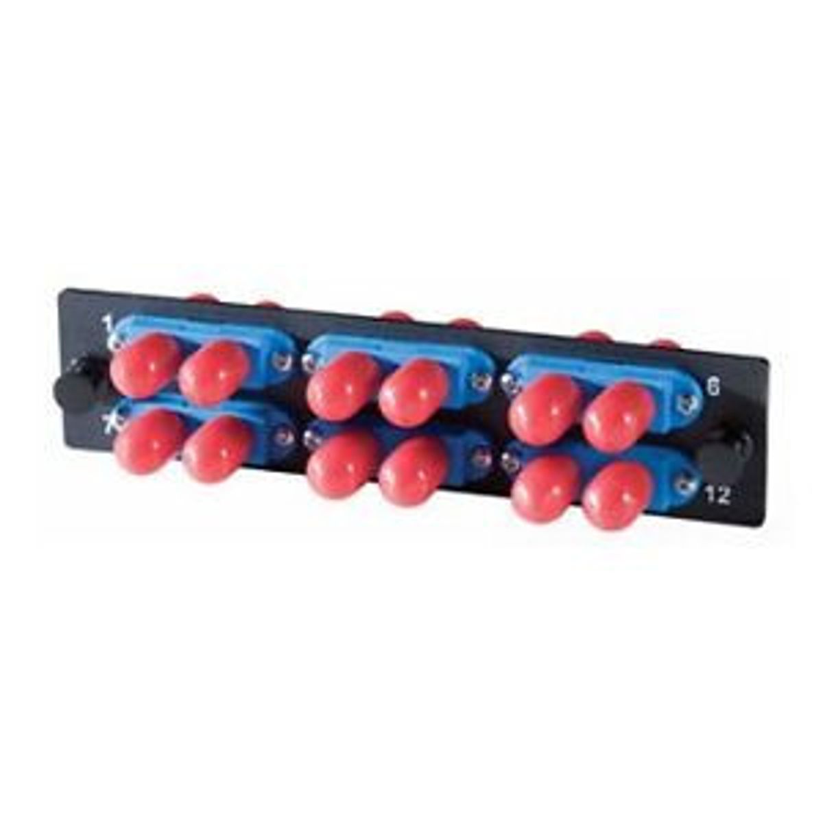 Legrand - Ortronics OFP-STD12MB | OptiMo OFP Adapter Panel, 6 ST-Duplex (12 Fiber) Multimode
