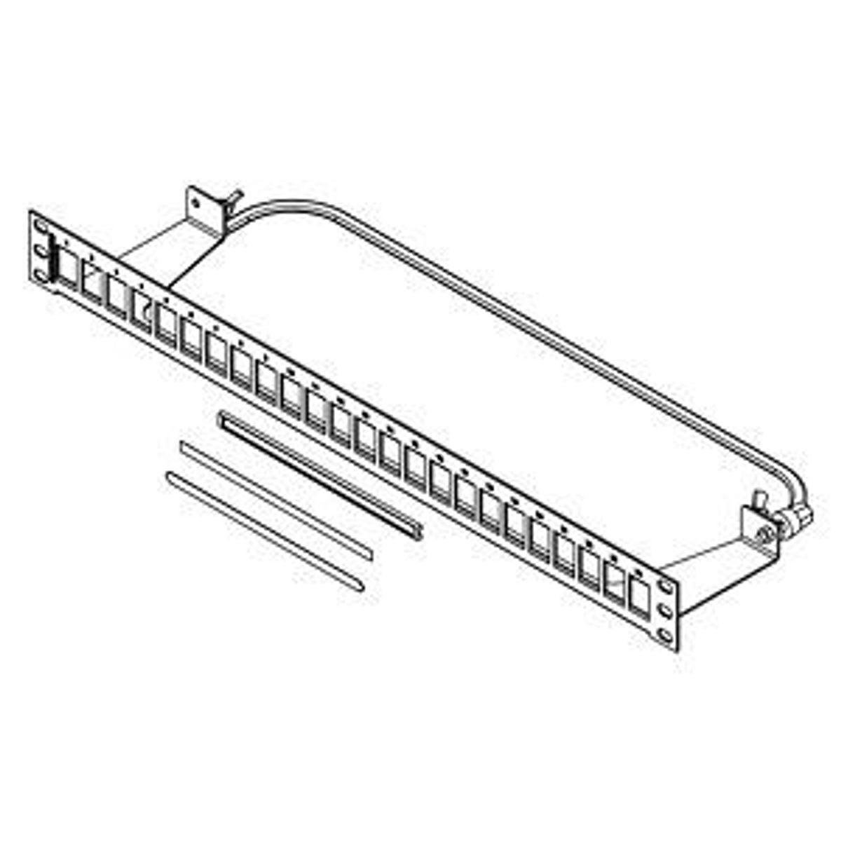 Legrand - Ortronics PHDTKSU24 | Clarity Unloaded TKS Shielded Flat Patch Panel, 24-Port