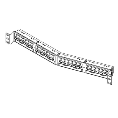 Legrand - Ortronics PPCA66U24 | Clarity SNAP™ Patch Panel, Cat 6, 24-Port, 1 RU, 1.75 x 19 in.