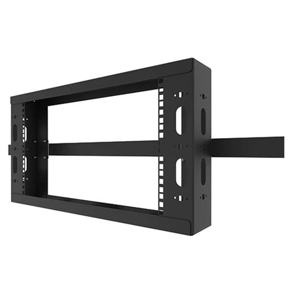 Legrand - Ortronics QSOHR-8RU-B | Q-Series, Cable Pathway Rack, Steel, Vertical Mount, 8 RU, Black, 15.5 H x 23.75 W x 3 D in.