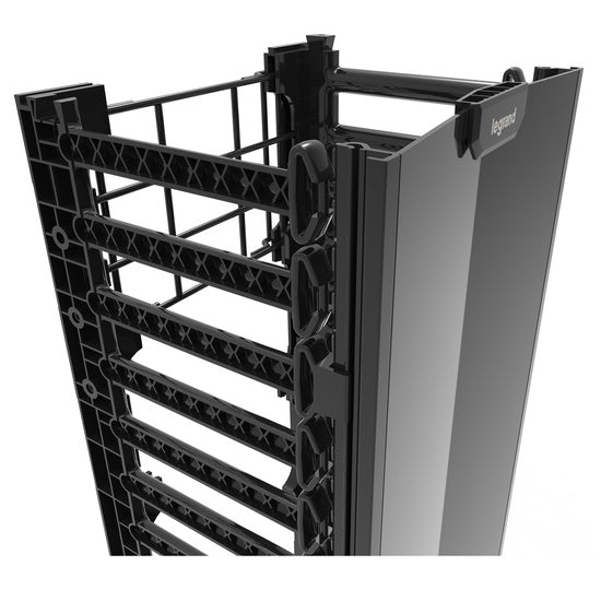 Legrand - Ortronics QVMD706 | Q Series Vertical Manager, ABS Plastic, Black, 45 Rack, 84 L x 84 H x 6 W x 17.50 in. D