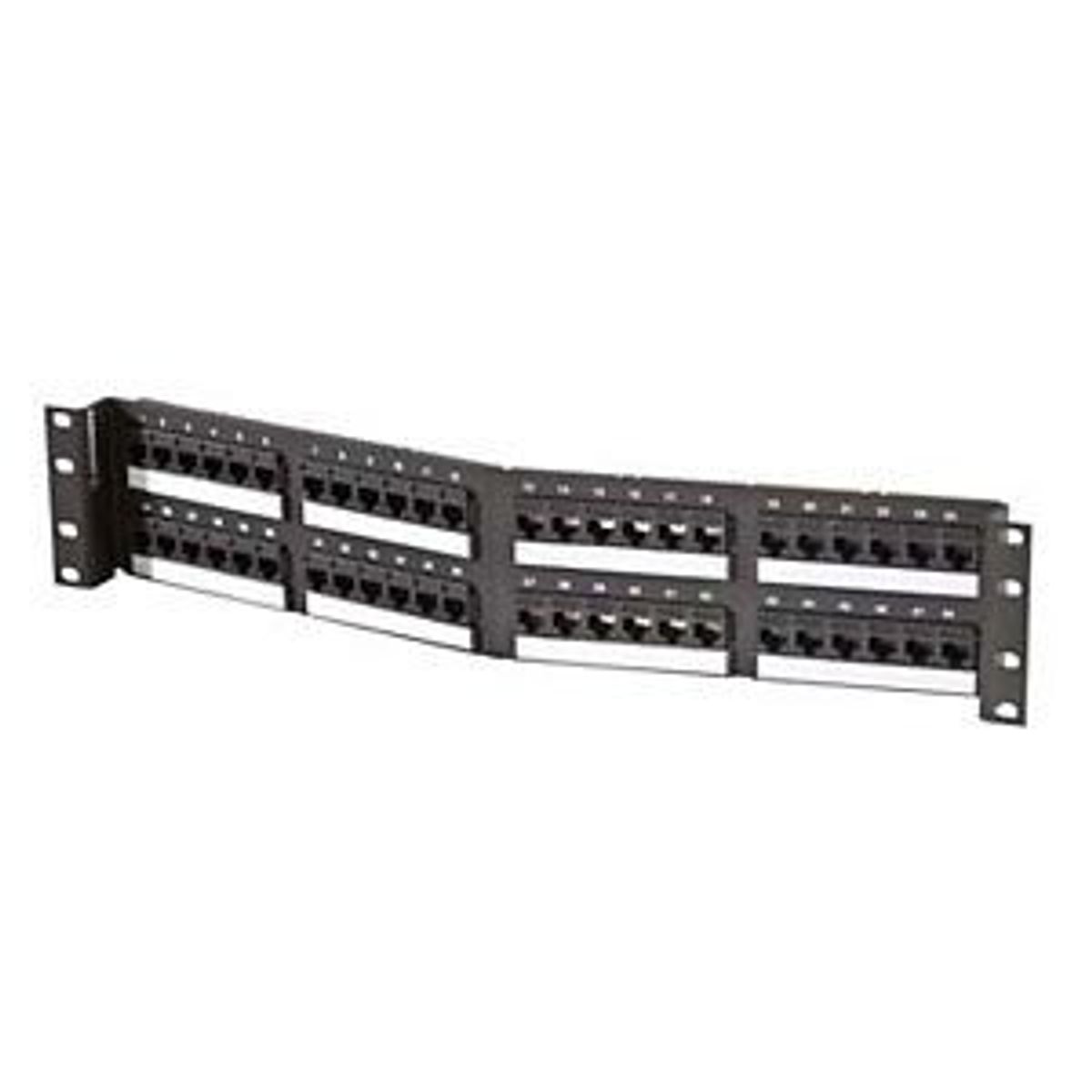 Legrand - Ortronics SPA6U48 | TechChoice Cat 6 Angled Patch Panel, 48-Port, 2 RU