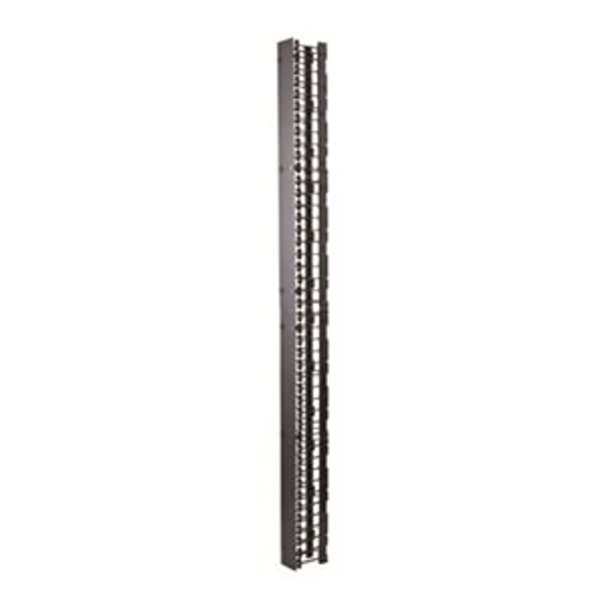 Legrand - Ortronics SVMS804 | Vertical Manager, Aluminum/Polycarbonate, 1-Side, Black, 87.47 H x 3.77 W x 6.58 D in.