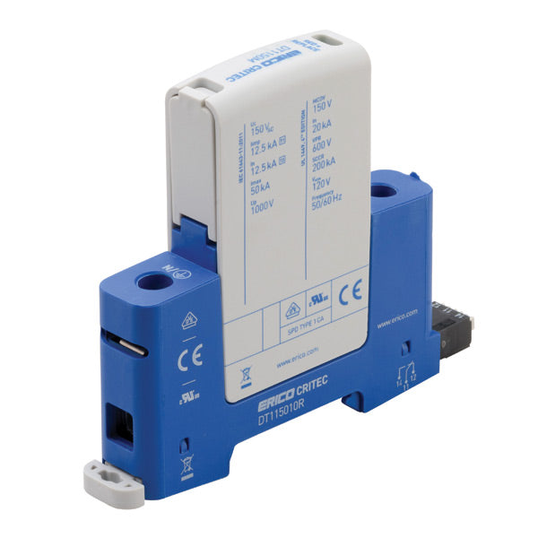 Erico DT115010R - GROUNDING - DT1 DIN Rail Surge Protection Class I+II 12.5 kA, 1+0 Mode