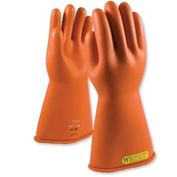 PIP 147-2-14/11 | NOVAX Class 2 Rubber Insulating Glove with Straight Cuff - 14", Orange, 11 Size