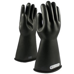PIP 150-1-14/10 | NOVAX Class 1 Rubber Insulating Glove with Straight Cuff - 14", Black, 10 Size