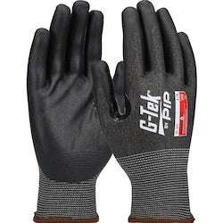 PIP 16-351/M | G-Tek Paradox Seamless Knit PolyKor Blended Glove with Nitrile Coated Foam Grip - 21 Gauge, Black, Medium