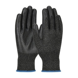 PIP 16-747/L | G-Tek PolyKor Seamless Knit PolyKor Blended Glove with PVC Coated Smooth Grip on Palm & Fingers, Black, Large