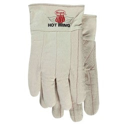 PIP 1BC42128A | Hot Wing Extra Heavy Weight Cotton Hotmill Glove with Felt Lining - Band Top, Natural, Large