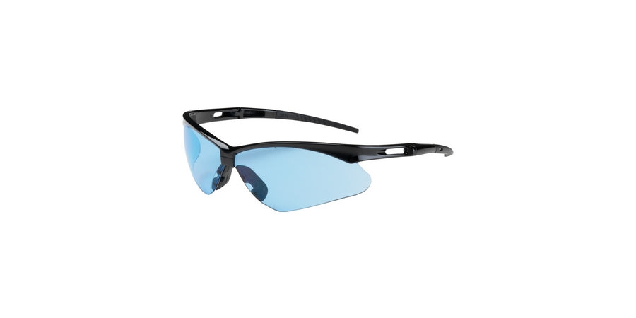 PIP 250-AN-10113 | Safety Glasses, Polycarbonate Light Blue Anti-Scratch Lens, Black Polycarbonate/PVC Frame