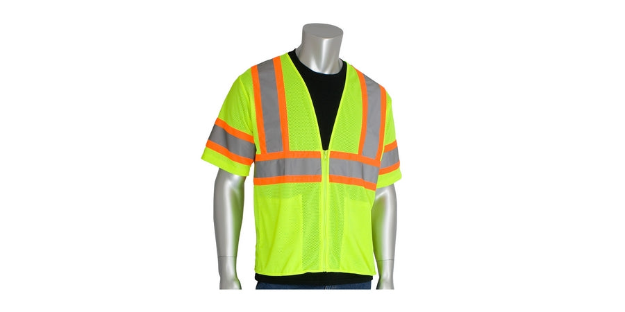 PIP 303-HSVPLY-2X | Mesh Vest, 2X-Large, Hi-Vis Yellow, Polyester Mesh, Unisex