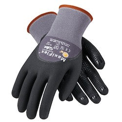 PIP 34-845/S | MaxiFlex Endurance Seamless Knit Nylon Glove with Nitrile Coated MicroFoam Grip on Palm, Gray, Small