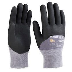 PIP 34-875/M | MaxiFlex Ultimate Seamless Knit Nylon/Elastane Glove with Nitrile Coated MicroFoam Grip on Palm, Gray, Medium