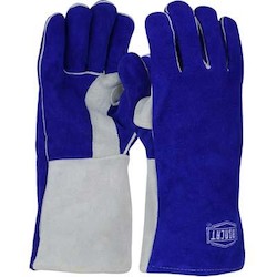 PIP 9051/XL | Ironcat Premium Grade Split Cowhide Leather Welder's Glove with Cotton/Foam Lining and Double Thumb Reinforcement, Blue, XL Size