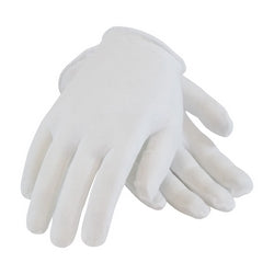 PIP 97-501 | CleanTeam Premium, Light Weight Cotton Lisle Inspection Glove with Unhemmed Cuff - Size Small, White