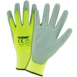 PIP HVY713SUTS/XL | G-Tek PosiGrip Hi-Vis Seamless Knit Polyester Blend Glove, Hi-Vis Yellow, XL Size
