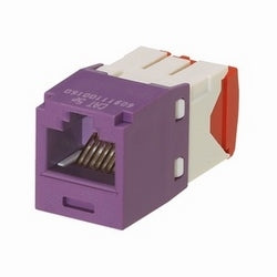 Panduit CJ5E88TGVL | Mini-Com Module, Category 5e, UTP, 8-Position 8-Wire, Universal Wiring, Violet, TG Style