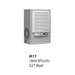 Hoffman M170246G400 | Air Conditioner, Side Mount, 1phase 460v 50/60 Hz, Size/dims: 1500/1800 Btu, Material/finish: Steel/ltgray