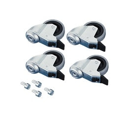 Hoffman CPCC4SC Swivel Casters, Material/Finish: Rubber/Steel