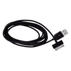 Hoffman TBCORD 6’ Tablet Charging Cord, Size/Dims: 72.00x0.15x0.15, Material: Copper, Finish: Black
