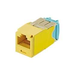 Panduit CJT6X88TGYL | Mini-Com UTP RJ45 Cat 6A 28/30 AWG TG Jack Module, Yellow