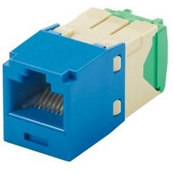Panduit CJT688TGBU | Mini-Com UTP RJ45 Cat 6 28/30 AWG TG Jack Module, Blue