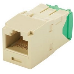 Panduit CJT688TGEI | Mini-Com UTP RJ45 Cat 6 28/30 AWG TG Jack Module, Electric Ivory