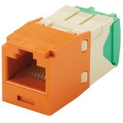 Panduit CJT688TGOR | Mini-Com UTP RJ45 Cat 6 28/30 AWG TG Jack Module, Orange
