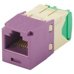 Panduit CJT688TGVL | Mini-Com UTP RJ45 Cat 6 28/30 AWG TG Jack Module, Violet