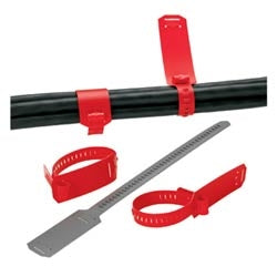 Panduit CM4S-L8 Cable Marker Strap, 15.3";L (387mm), Polyethylene, Gray, Pack of 50