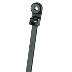 Panduit PLC2S-S10-C0 Clamp Tie, 7.9";L (201mm), #10 (M5) Screw, Standard, Weather-resistant, Black, Pack of 100