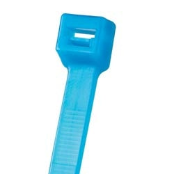 Panduit PLT3H-L86 Cable Tie, 11.1"; (282mm), Light-Heavy, Metal Detectable Nylon, Light Blue, pack of 50