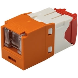 Panduit CJH5E88TGOR | Mini-Com UTP RJ45 Cat 5e Shuttered TG Jack Module, Orange