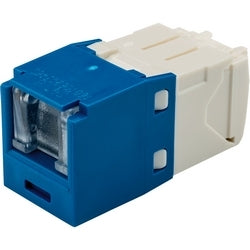 Panduit CJH688TGBU | Category 6 Jack Module, RJ45, 8-Position, 8-Wire Spring Shuttered, Universal, Blue