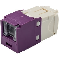 Panduit CJH688TGVL | Mini-Com UTP RJ45 Cat 6 Shuttered TG Jack Module, Violet
