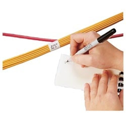 Panduit PSCB-13Y Write-On Self-Laminating Wire Marker Cards, Vinyl, 1.50"; W x 3.00"; L, 1.50"; POA, 4 Markers