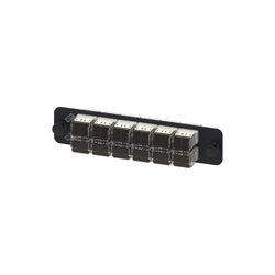 Commscope 1000-24LC-DPLX-MM | 760027441 Fiber Adapter Panel, 1000-Type, 12 OptiSPEED Multimode Duplex LC Fiber Adapters, Beige