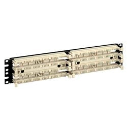 Panduit P110B100R2Y | Two 100 Pair 110 Punchdown Bases Pre-Mounted To 19 Rack Mount Panel