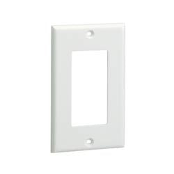Panduit CPGEI | Single Gang Rectangular Screw-on Faceplate, Electric Ivory