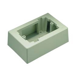Panduit JB1WH-A | Single Gang Low Voltage 1-piece Outlet Box With Adhesive, White