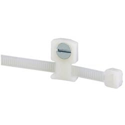 Panduit LPMS-S8-C | Cable Tie Mount, Natural, PA 6.6, Screw, 0.73x0.5", PK100