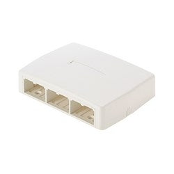Panduit CBXQ6WH-A | Mini-Com, Surface Mount Boxes, Quick Release, 6 Port, White