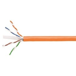 Commscope 1071E OR 4/23 R1000 | 700212111 Copper Cable, Category 6, 23 AWG, 4 Pair, Unshielded, UTP, Solid Bare Copper Conductor, PO/PVC, CMR, Riser Cable, Orange Jacket, 1000Ft, Reels